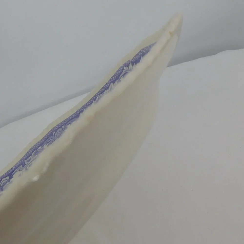 Spode Mayflower Fine China Old Backstamp 15" Oval Serving Platter England VTG - Picture 8 of 11